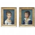 Pair of Oil on Canvas Portraits