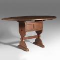 Exceptional Pine Painted Hutch Table