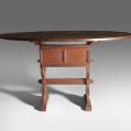 Exceptional Pine Painted Hutch Table