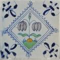 A Set of Thirty Six Dutch Delft Polychrome Tulip Tiles A Set of Thirty Six Dutch Delft Polychrome Tulip Tiles