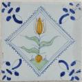 A Set of Thirty Six Dutch Delft Polychrome Tulip Tiles A Set of Thirty Six Dutch Delft Polychrome Tulip Tiles