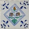 A Set of Thirty Six Dutch Delft Polychrome Tulip Tiles A Set of Thirty Six Dutch Delft Polychrome Tulip Tiles