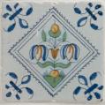 A Set of Thirty Six Dutch Delft Polychrome Tulip Tiles A Set of Thirty Six Dutch Delft Polychrome Tulip Tiles