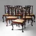 Set of 6 Mahogany Chippendale Side Chairs