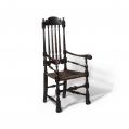 Black Painted Maple Bannister Back Armchair