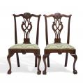 Pair of Walnut Chippendale Side Chairs