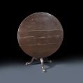 Unusual Dark-Brown Painted Tea Table