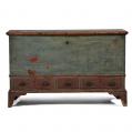 Pine Paint Decorated Dower Chest Pine Paint Decorated Dower Chest