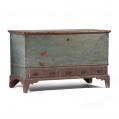 Pine Paint Decorated Dower Chest Pine Paint Decorated Dower Chest