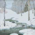 Oil on Canvas Entitled &quot;The White Mantle&quot; by Carl Lawless