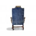Finely Upholstered Walnut William &amp; Mary Wing Chair (SOLD)
