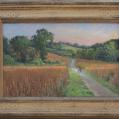 Oil on Canvas Entitled "Georgia Farm - Last Rays" by Michael Stuart Traines