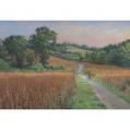 Oil on Canvas Entitled "Georgia Farm - Last Rays" by Michael Stuart Traines