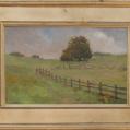 Oil on Board Entitled "Fencescape - Sural Farm" by Michael Stuart Traines