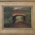 Oil on Board Entitled "Through the Open Gate - Winterthur" by Michael Stuart Traines