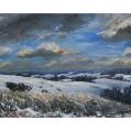 Oil on Canvas Entitled &quot;Greenlawn in White&quot; by Richard Chalfant