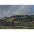 Oil on Canvas Entitled &quot;Apple Grove&quot; by Richard Chalfant