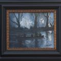 Oil on Panel Entitled &quot;Drifting in the Shadows&quot; by Richard Chalfant
