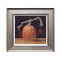 Acrylic on Linen Panel Entitled &quot;Patio Pumpkin&quot; by John Suplee