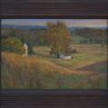 Oil on Panel Entitled "Stephens’ Home and Springhouse at Valley Forge A Study in Gold, Green and Violet" by Michael Stuart Traines Oil on Panel Entitled "Stephens’ Home and Springhouse at Valley Forge A Study in Gold, Green and Violet" by Michael Stuart Traines