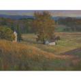 Oil on Panel Entitled "Stephens’ Home and Springhouse at Valley Forge A Study in Gold, Green and Violet" by Michael Stuart Traines Oil on Panel Entitled "Stephens’ Home and Springhouse at Valley Forge A Study in Gold, Green and Violet" by Michael Stuart Traines