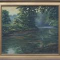 Oil on Canvas Entitled &quot;Morning on the Brandywine&quot; by Richard Chalfant