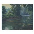 Oil on Canvas Entitled &quot;Morning on the Brandywine&quot; by Richard Chalfant
