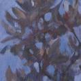 Acrylic on Panel Entitled &quot;Night Magnolia Kakemono&quot; by John Suplee