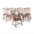 Set of 8 Duck-Bill Windsor Chairs