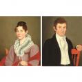 Pair of Folk Portraits by Possibly Ammi Phillips (SOLD)