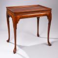 English or Irish Mahogany Tray Top Tea Table 