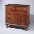 Walnut William and Mary Low Chest of Drawers 