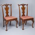 Pair of Walnut Queen Anne Side Chairs