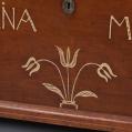 Very Rare Walnut Sulfur Inlaid Blanket Chest