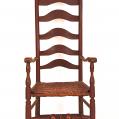 Very Tall Five-Slat Ladderback Arm Chair