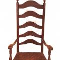 Very Tall Five-Slat Ladderback Arm Chair