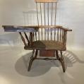 Rare Writing Arm Comb Back Windsor Chair