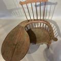 Rare Writing Arm Comb Back Windsor Chair