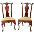Pair of Mahogany Queen Anne Side Chairs