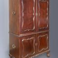 Very Formal Mahogany Two piece Linen Press